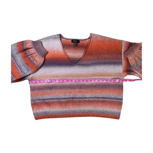 Forever 21 Plus Ombre Stripe Balloon Sleeve V-Neck Sweater 3X - Picture 5 of 7